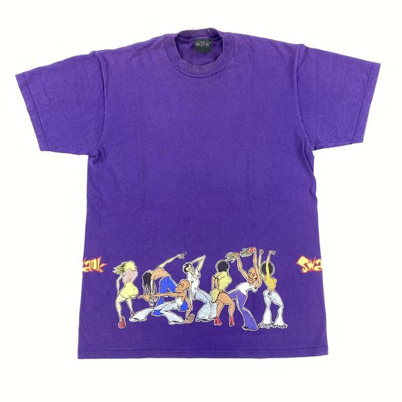 90s Swank Threds Dance Block Party Hip Hop T-Shirt - Picture 1 of 8